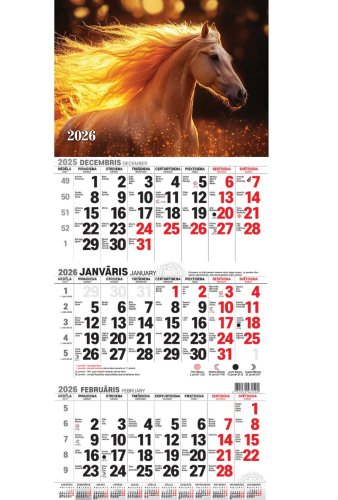 Trīsdaļīgais kalendārs 2026