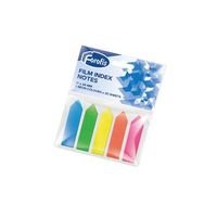 Plastikāta līmlapiņas-indeksi FOROFIS 5neona krāsas x20lp. 44*12mm