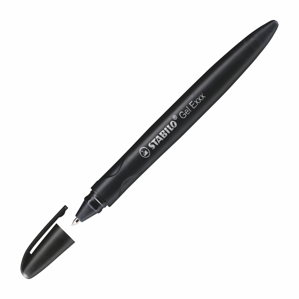 Dzēšama gēla pildspalva STABILO Gel Exxx | 0.5mm| Melna