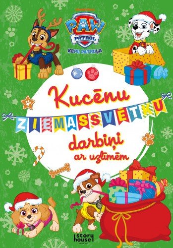 Paw patrol. Kucēnu Ziemassvētku darbiņi ar uzlīmem