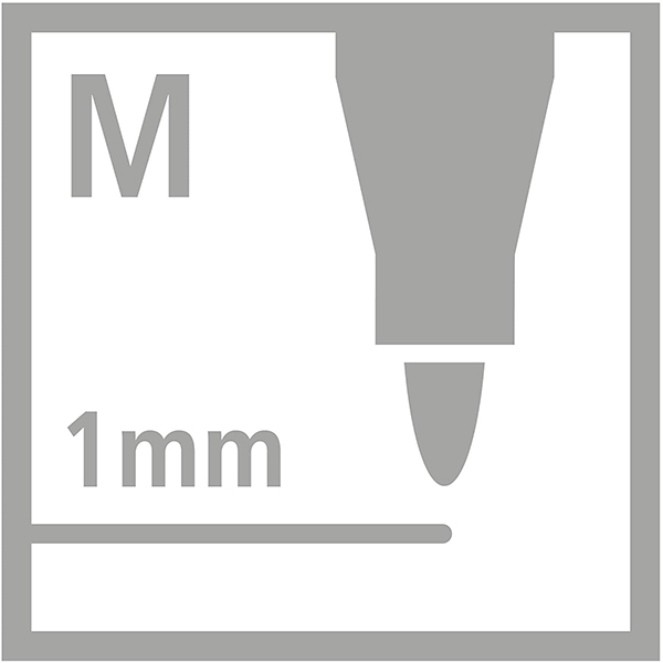 Flomasters STABILO Pen 68 |1mm| tumši pelēka