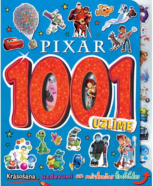 1001 uzlīme. Princeses. Pixar. Krāsošana, uzdevumi un mirdzošas līmbildes