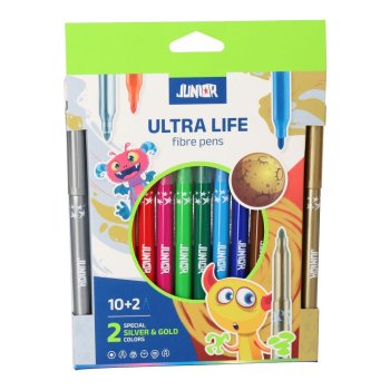 Flomāsteri 10+2 krāsas, ULTRA LIFE, Junior