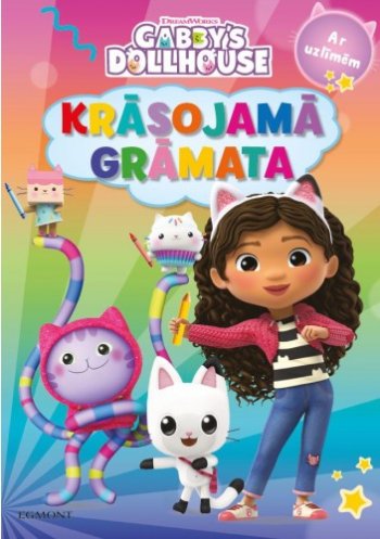 Gabbys Dolhouse. Krāsojamā grāmata. Ar uzlīmēm