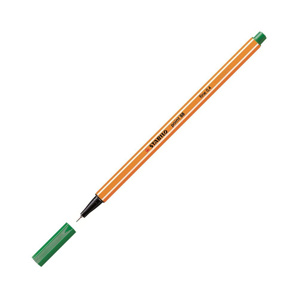 Tintes pildspalva STABILO POINT |0.4 mm| Zaļa | 88/36