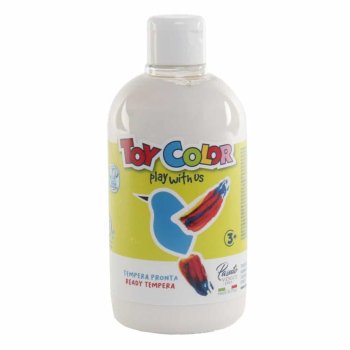 Tempera krāsa ToyColor - superwashable|500ml| Balta