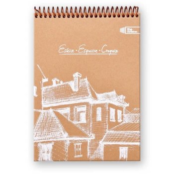 Skiču bloks A4,50lpp krafta uz spirāles.