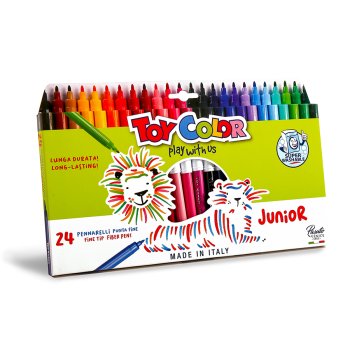 Flomasteri ToyColor 24 krāsu superwashable Junior