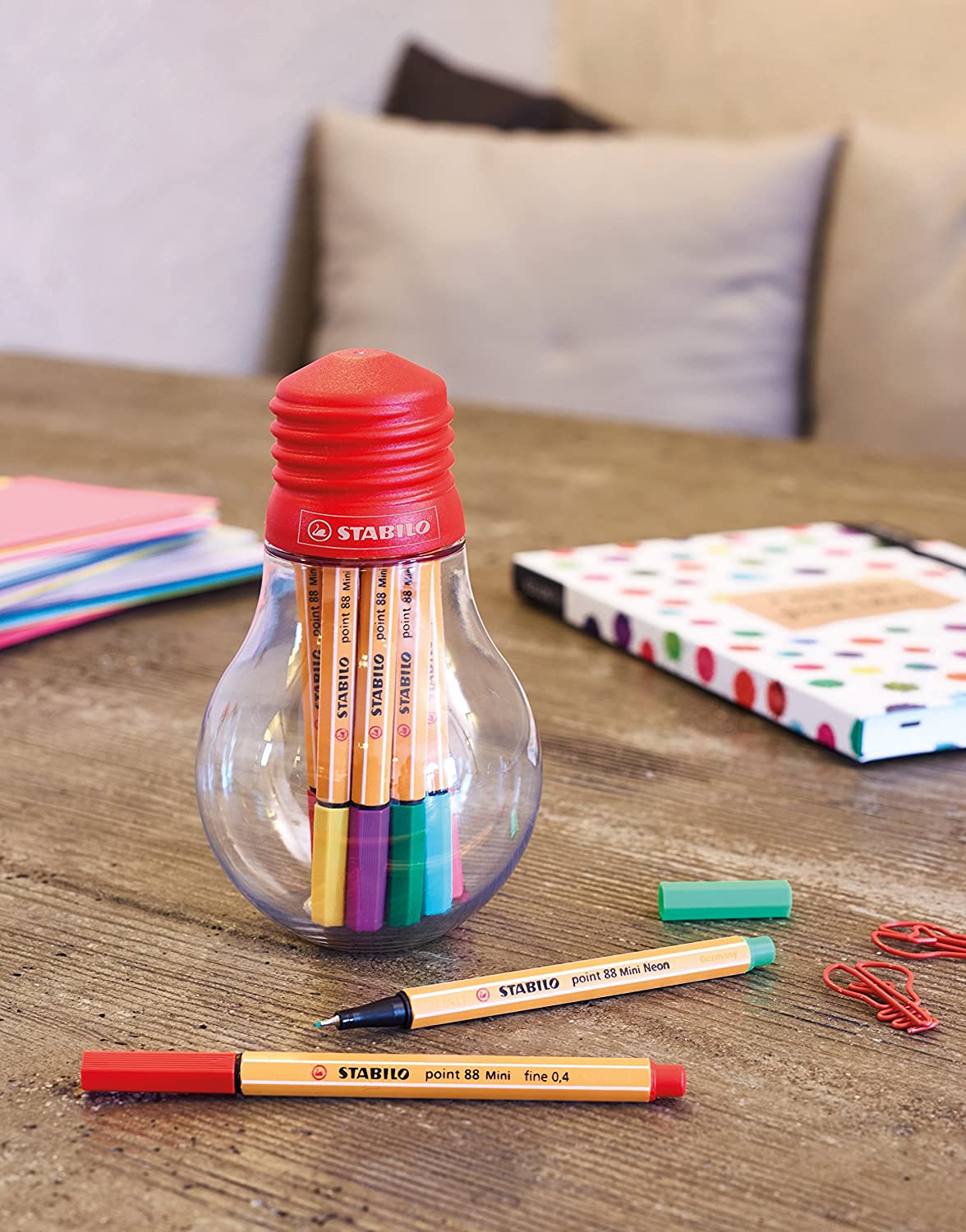 Tintes pildspalvu komplekts STABILO POINT88 Mini Colorful Ideas LAMPA