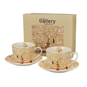 Divas tases ar apakštasēm Tree of Ercu - G. Klimt