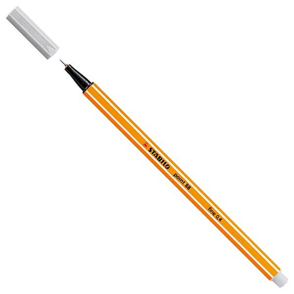 Tintes pildspalva STABILO POINT |0.4 mm| Gaiši pelēka | 88/94