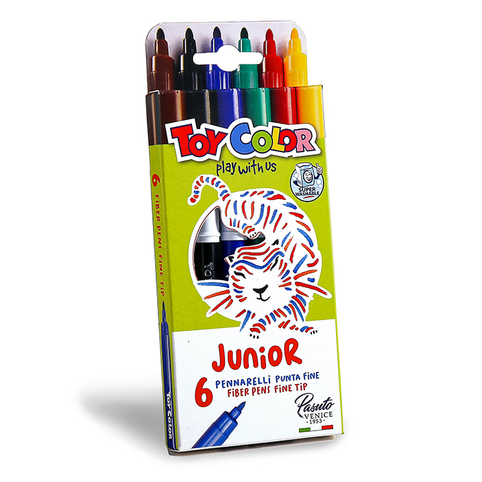 Flomasteri ToyColor 6 krāsu superwashable Junior