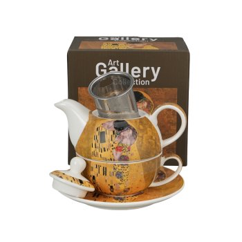 Tējkanna ar krūzi un tējas sitiņuu The Kiss Classic - G. Klimt