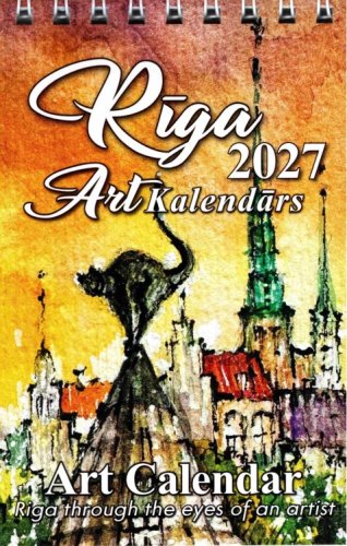 Galda kalendārs 2027 Akvarelis Rīga