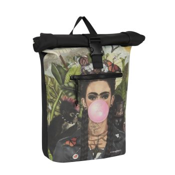 Mugursoma - NEW REBELS, Bubble Gum, Rolltop Backpack, New York.,16L