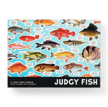 Judgy Fish 1000 Piece Puzzle by Brass Brass Monkey