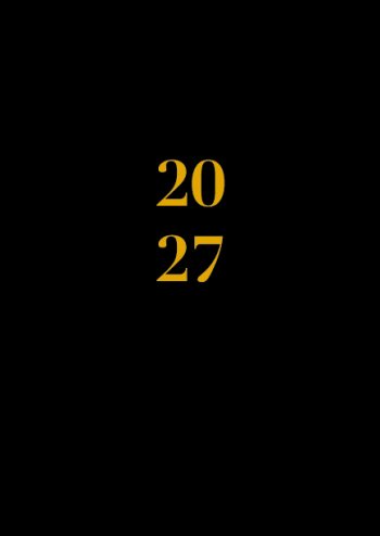Laimīgo mirkļu plānotājs 2027 Melns
