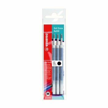 Serdeņi dzēšamajai tintes pildspalvai STABILO Gel Exxx | 0.5mm| Melna 3gab.