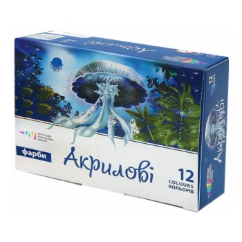 Akrila krāsas, 12 krāsas, 10 ml