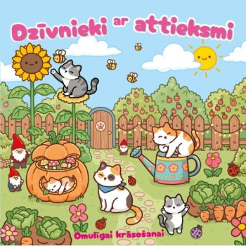 Dzīvnieki ar attieksmi. Dārzā. Omulīgai krāsošanai