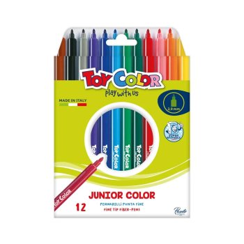 Flomasteri ToyColor 12 krāsu superwashable Junior, new
