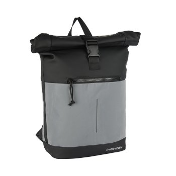 Mugursoma Bowie - New York Rolltop Backpack 16L Reflective Part Black