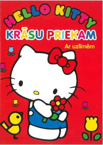 Hello Kitty. Krāsu priekam Ar uzlīmēm