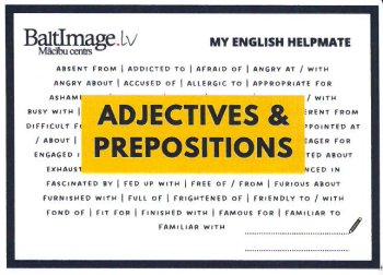 My english helpmate. Adjectives&Prepositions