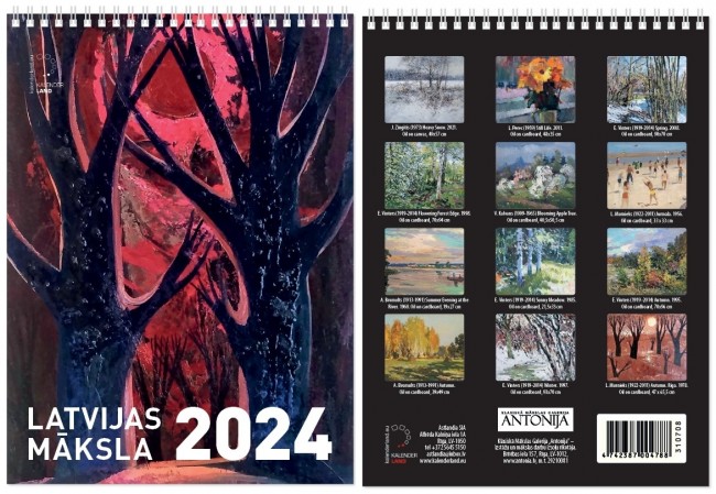 Galda kalendārs 2024. Latvijas māksla ( trijstūris)