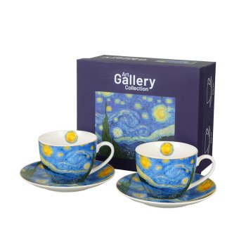 Divas tases ar apakštasēm Starry Night - V. van Gogh