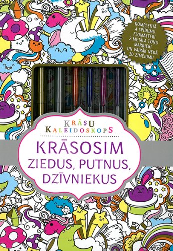 Krāsosim ziedus, putnus dzīvniekus / krāsu kaleidoskops