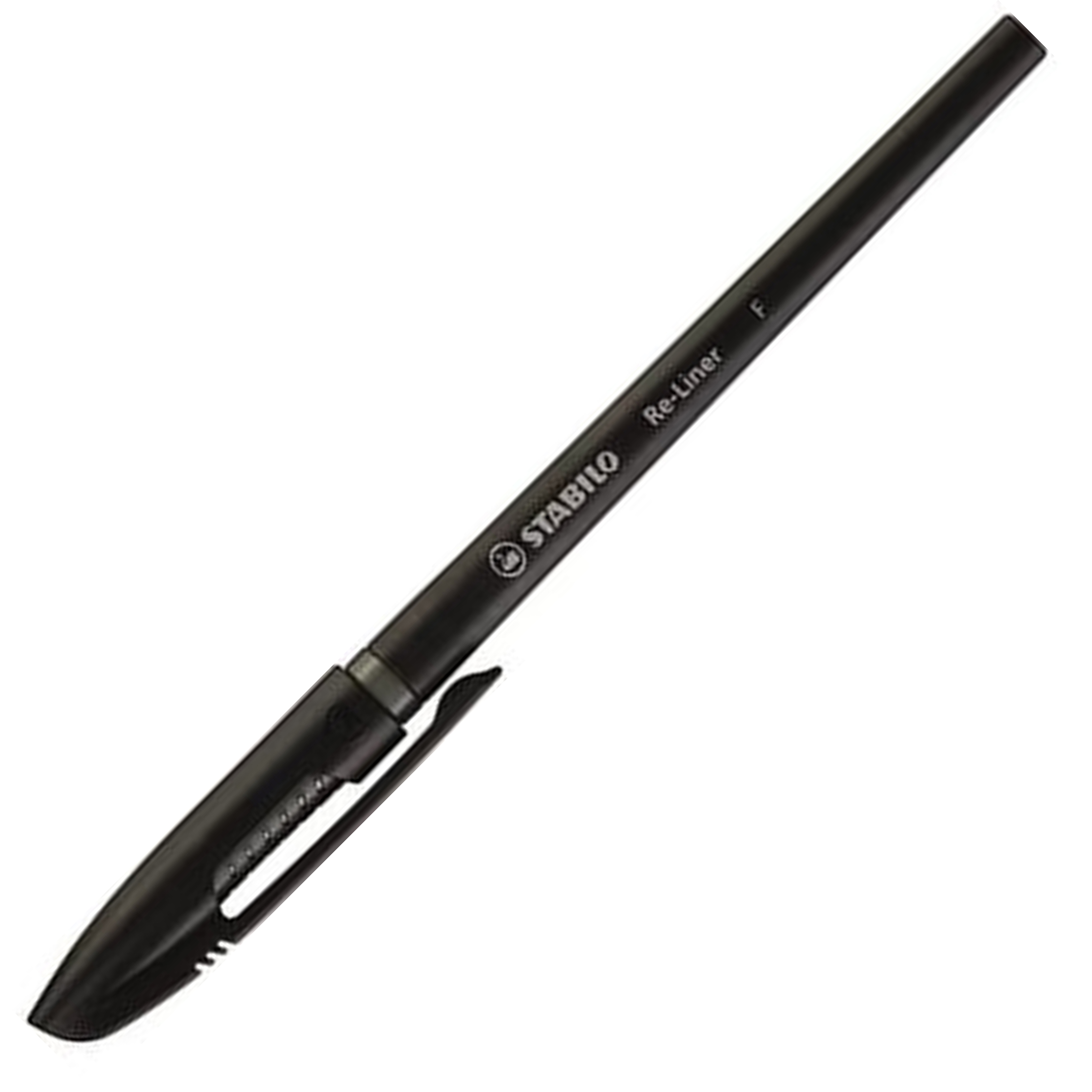 Lodīšu pildspalva STABILO RE-LINER|0.5mm|Melna