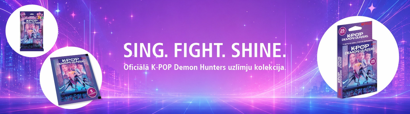 Oficiālā KPOP Demon Hunters uzlīmju kolekcija.