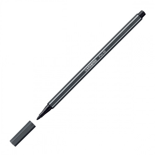 Flomasters STABILO Pen 68 |1mm| tumši pelēka