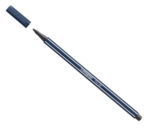 Flomasters STABILO Pen 68 |1mm| zilpelēka