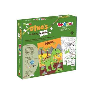 Dino coloring krāsojama puzle