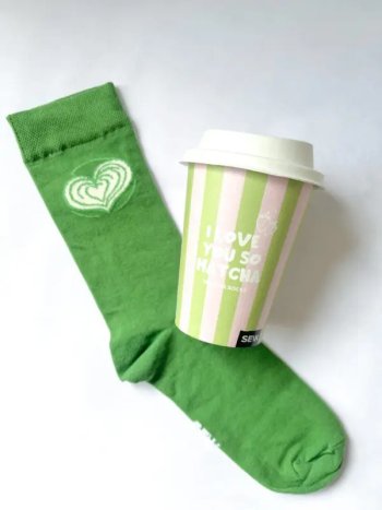 Zeķes. I love you so Matcha