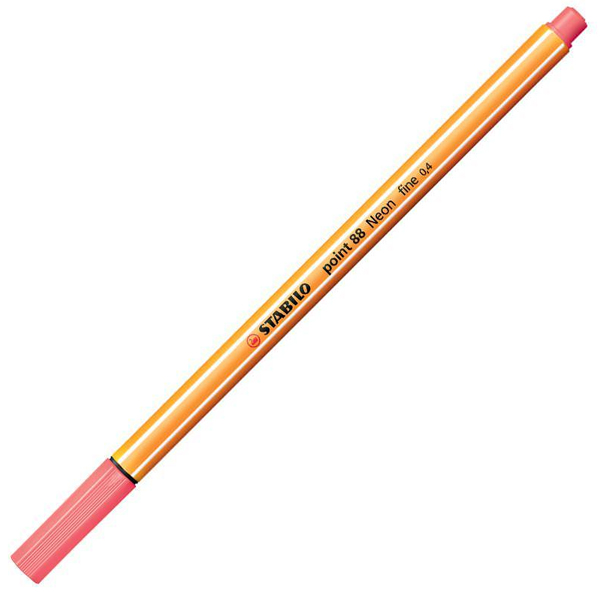 Tintes pildspalva STABILO POINT |0.4 mm| Neona sarkana | 88/040