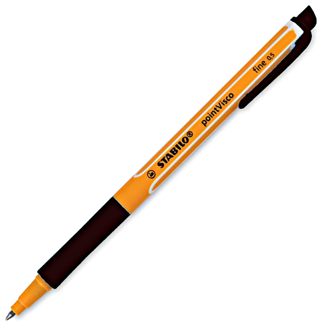 Tintes pildspalva, 0,5 mm - STABILO  POINT VISCO ROLLERBALL| Melna