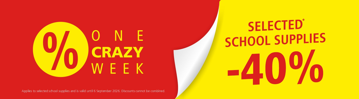 SELECTED SCHOOL SUPPLIES 40% off