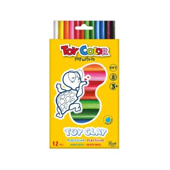 Plastilīns TOY COLOR 12 krāsas, new
