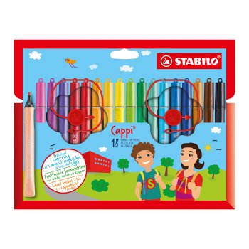 Flomasteri Stabilo Cappi | 18 krāsas