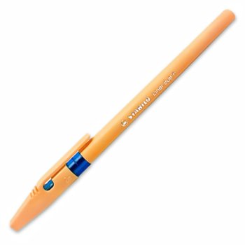 Lodīšu pildspalva STABILO Pastel LINER Oranža |0.38 mm| tinte zila
