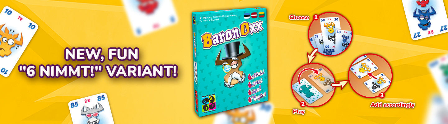 A fun and fresh twist on the classic, much-loved card game “6 nimmt!”