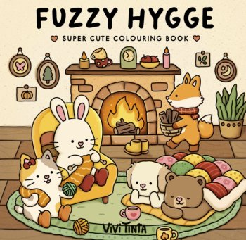 Fuzzy Hygge : Super cute colouring book