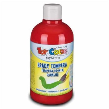 Tempera krāsa  ToyColor - superwashable |500ml| Sarkana