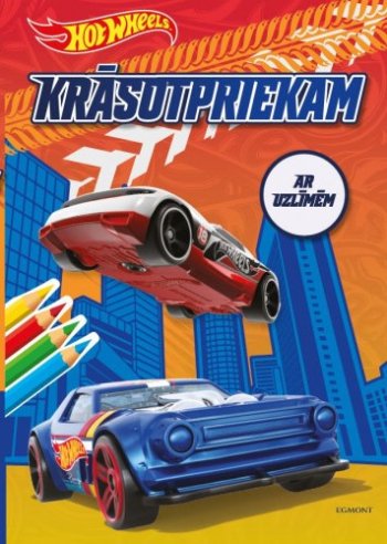 Hot Wheels. Krāsotpriekam. Ar uzlīmēm