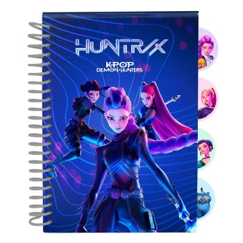 Klade A5, ar indeksiem, 80 lpp.ar spirāli, cieti vāki, K-POP DEMON HUNTERS