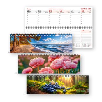 Galda kalendārs 2026 garenais