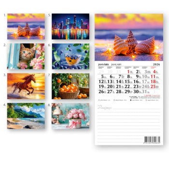 Kalendārs 2026 Ar magnētu.Dažādi veidi